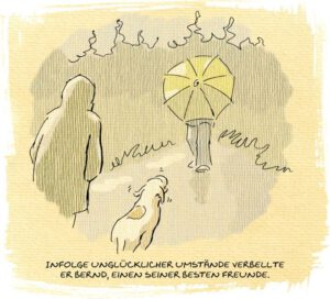 Hunde-Cartoon 5 Regenschirm Hundecomic