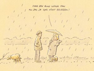 Hunde-Cartoon 8 Regen Hundecomic