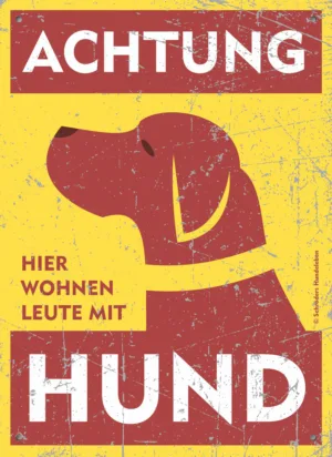 Warnschild Kurzhaar Labrador Berner Sennenhund