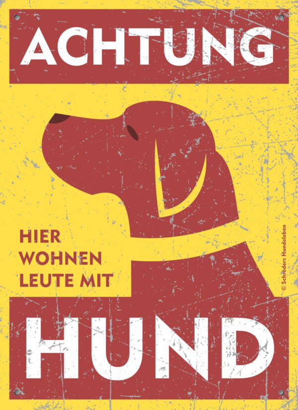 Hundewarnschild Kurzhaar Labrador Berner Sennenhund