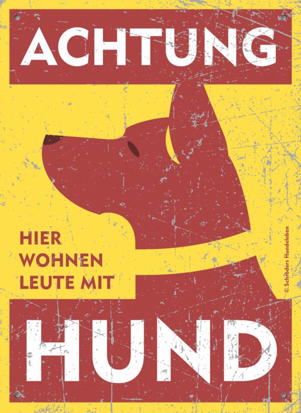 Hundewarnschild Dobermann Malinois Schäferhund