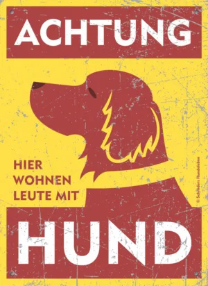 Warnschild Golden Retriever Langhaar