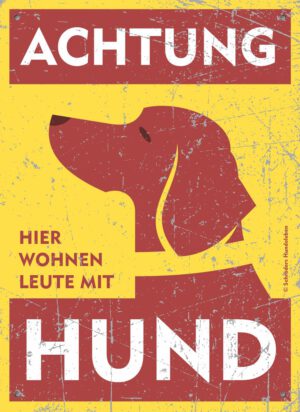 Hundewarnschild Dackel Kurzhaar