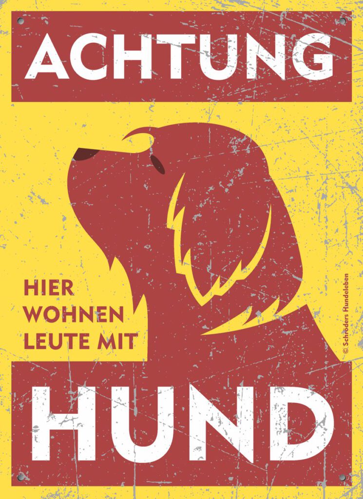 Warnschild Bearded Collie Schild Hundeschild Hundewarnschild