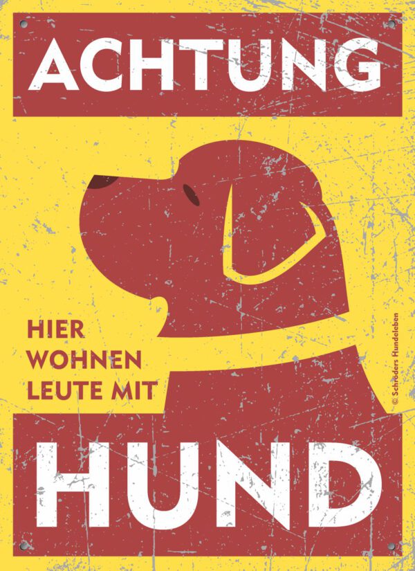 Hundewarnschild Bernhardiner Neufundländer Rottweiler