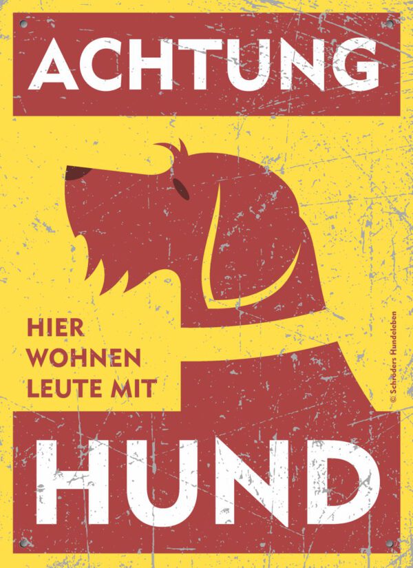 Hundewarnschild Drahthaar Rauhaar