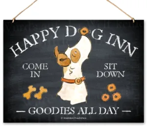 Lustiges Hundeschild Happy Dog Inn
