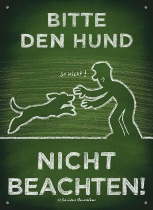 Hundeschild Bitte den Hund nicht beachten!