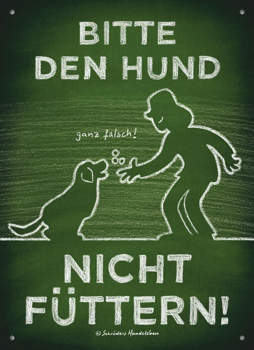 Hundeschild Bitte den Hund nicht füttern!