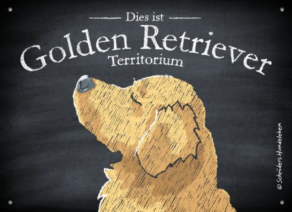 Hundeschild Golden Retriever