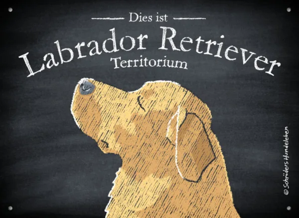 Hundeschild Labrador Retriever Yellow