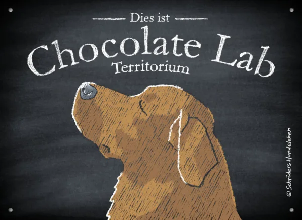 Hundeschild Labrador Retriever Chocolate
