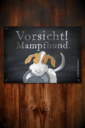 Lustige Hundeschilder - eine freundliche Begrüßung