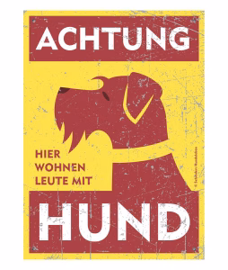 Foxterrier Warnschild