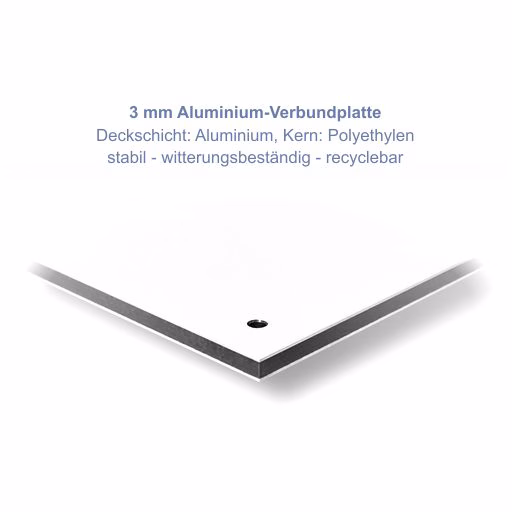 Hundeschild Material Aluminium Verbundplatte
