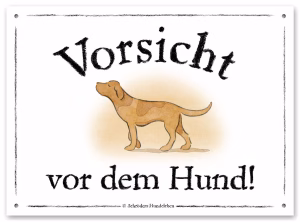 Hundewarnschild Vorsicht vor dem Hund