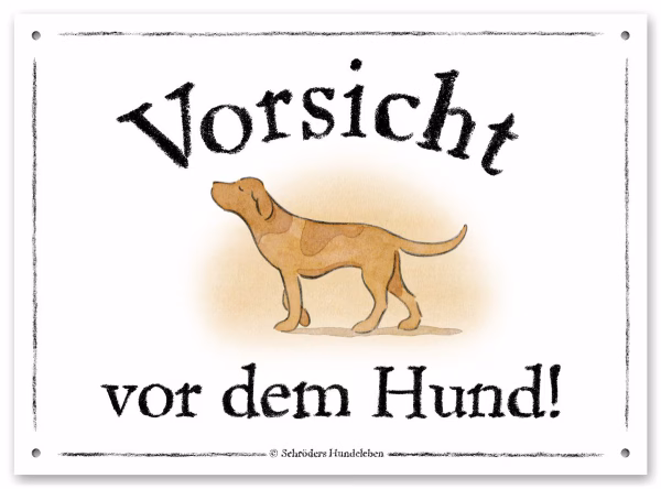 Hundewarnschild Vorsicht vor dem Hund