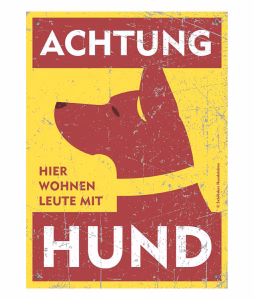Schäferhund Warnschild