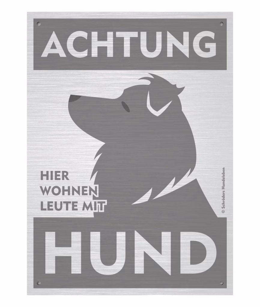 Warnschild Motiv 02 anthrazit/silber REDUZIERT
