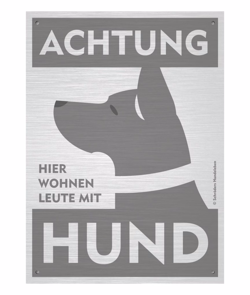Warnschild Motiv 03 anthrazit/silber REDUZIERT