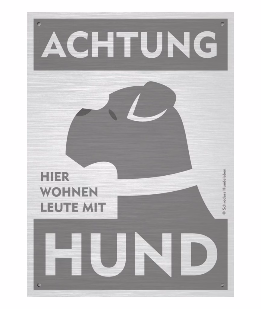Warnschild Motiv 06 anthrazit/silber REDUZIERT