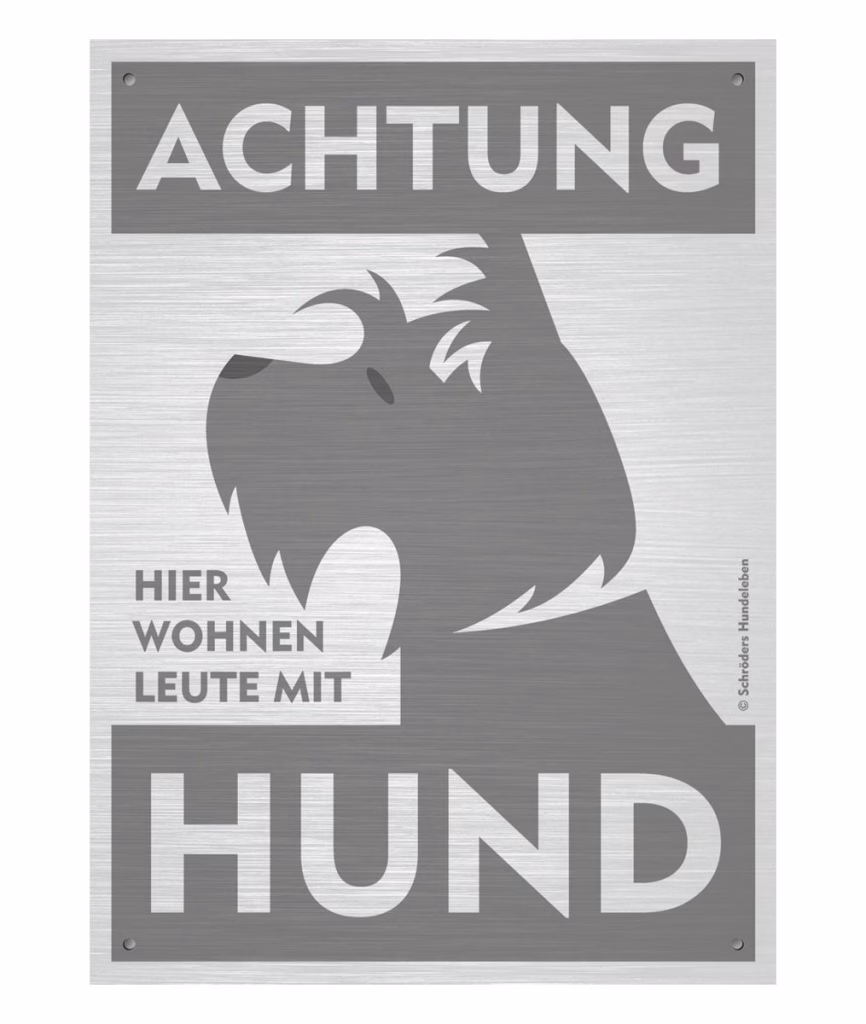 Warnschild Motiv 07 anthrazit/silber REDUZIERT