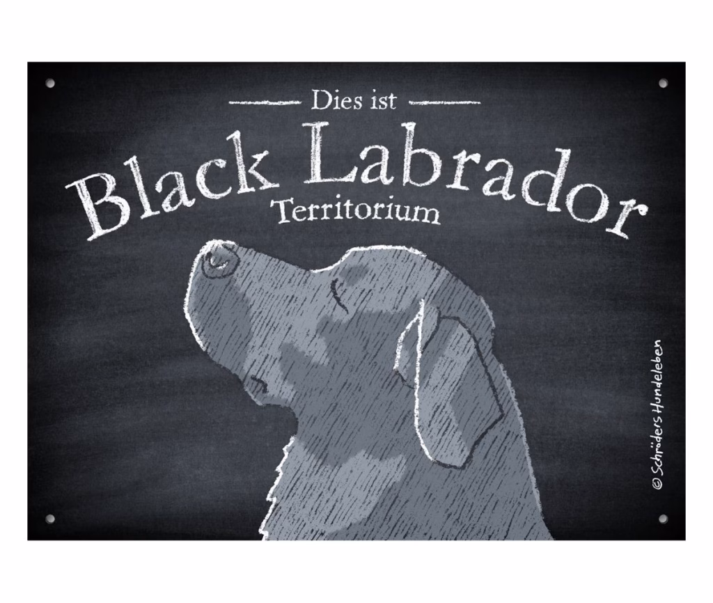 Black Labrador Schild