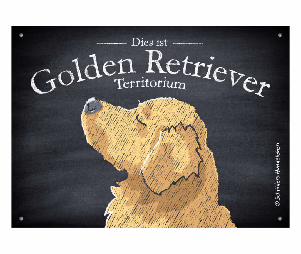 Golden Retriever Schild