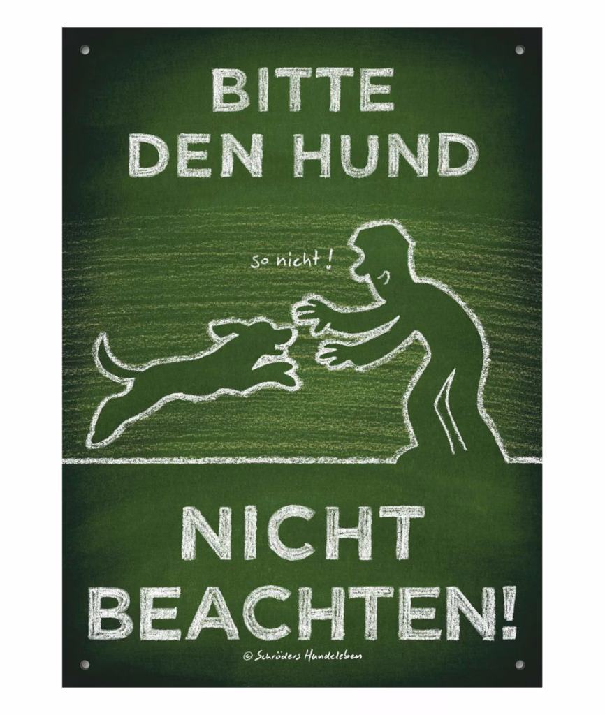 Hunde-Hinweisschild Hund nicht beachten