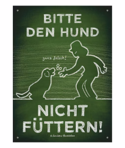 Hunde-Hinweisschild Hund nicht füttern