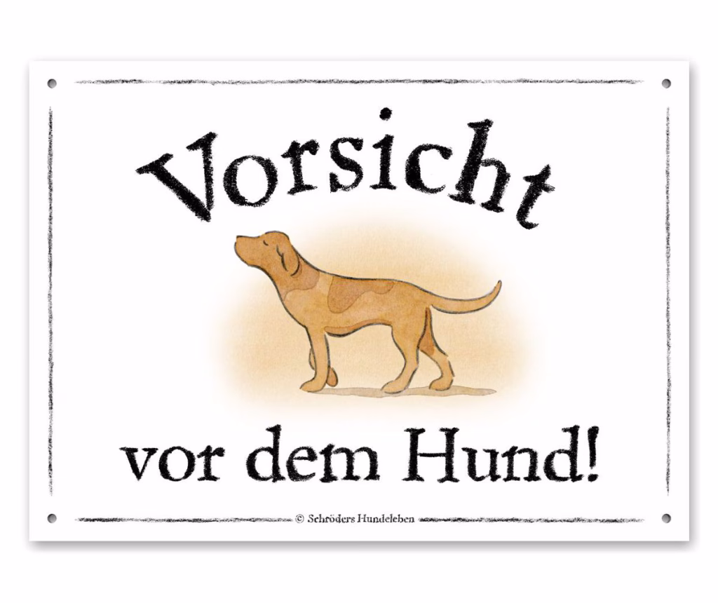 Hundewarnschild Vorsicht vor dem Hund