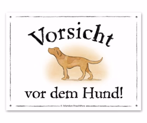 Hundewarnschild Vorsicht vor dem Hund